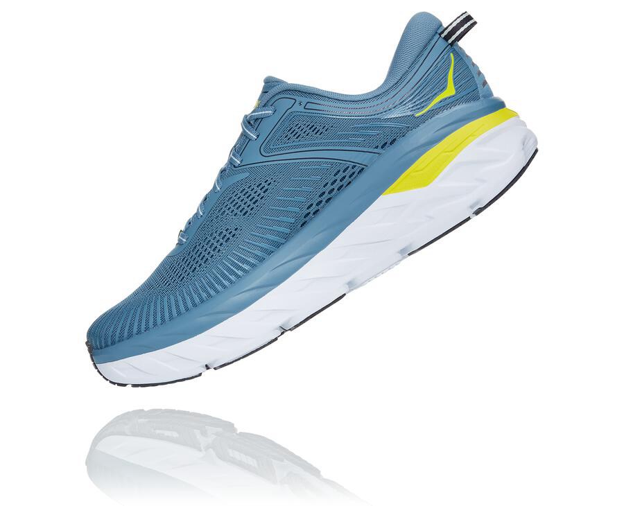 Chaussure Running Hoka One One Bondi 7 Homme - Bleu - BSZ-520739